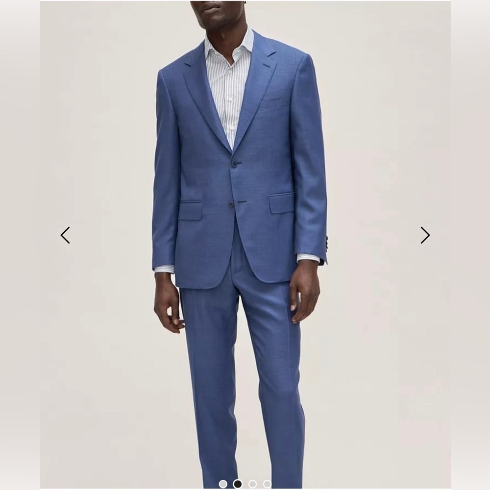 CANALI 13290/37 Impeccabile Two Button 2pc Suit 100% Wool, Blue, EU-54R - NWT